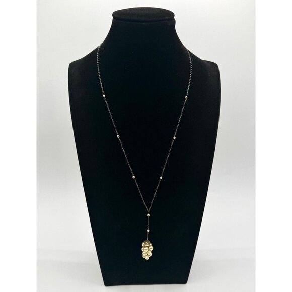 Vintage Cluster Grapes Faux Pearls Victorian Style Necklace - Picture 2 of 4